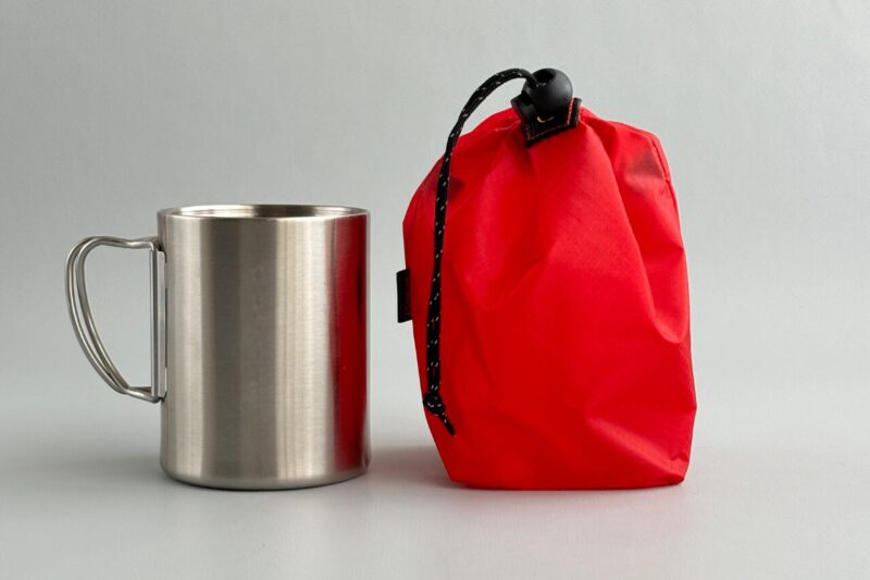 コップ入れにもなる巾着袋XS(0.5L)コーデュラナイロン製