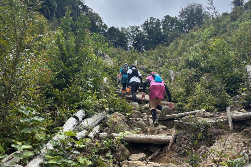急登　頂山　登山道　オハイ