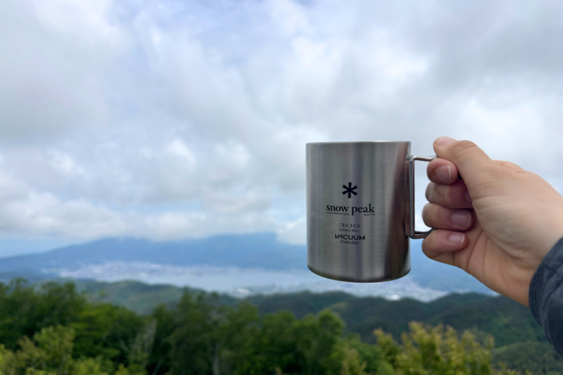 守屋山　諏訪湖　休憩
