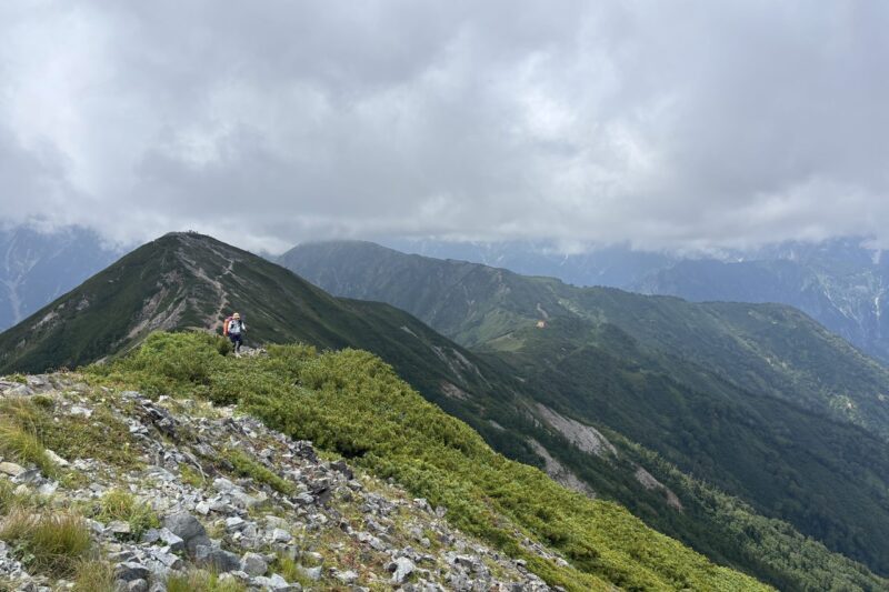 爺ヶ岳 稜線 冷池山荘